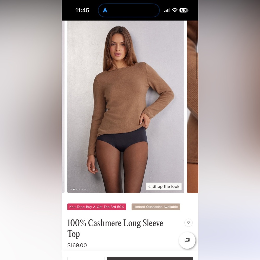 NWT Intimissimi 100% Cashmere Boat Neck Sweater
